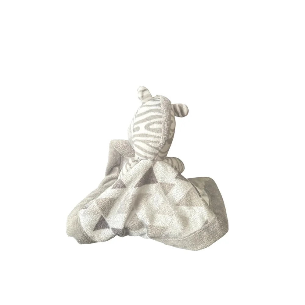 Lullaby‎ Baby Zebra Lovey Security Blanket Gray White Plush Baby Comfort Toy